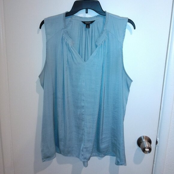 Silky Light Blue Blouse - Picture 1 of 7